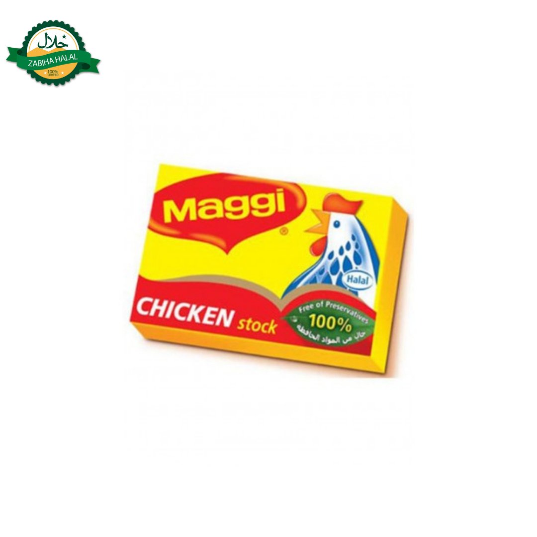 MAGGI Halal Chicken Flavour Bouillon | Halal Chicken Stock | Easy To Use | Pack Of 24 Cubes | - HalalWorldDepot