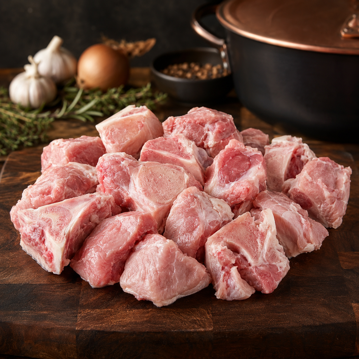 Halal Veal Shoulder| Cut in Small/Medium Pieces | Packed Fresh | With Bone | Approx. 2lbs | 100% Zabiha Halal |