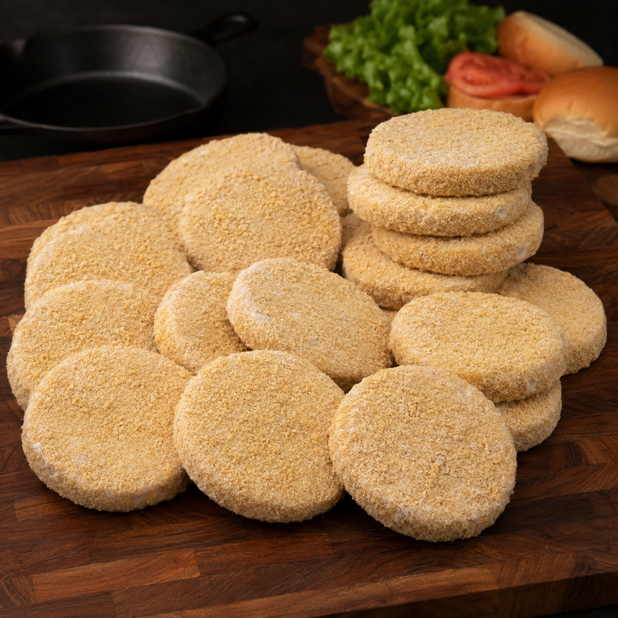 Halal Breaded Chicken Patties Bulk Pack | Ready To Cook | Easy To Make |