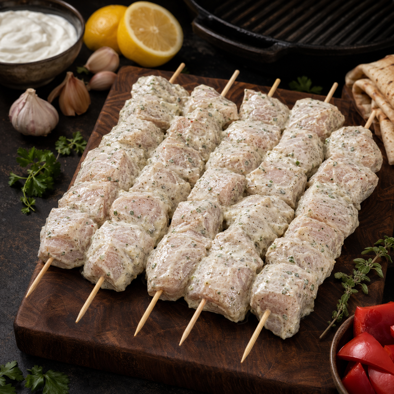 Halal Shish Tawook | Seasoned & Prepped | Ready To Cook | Packed Fresh |