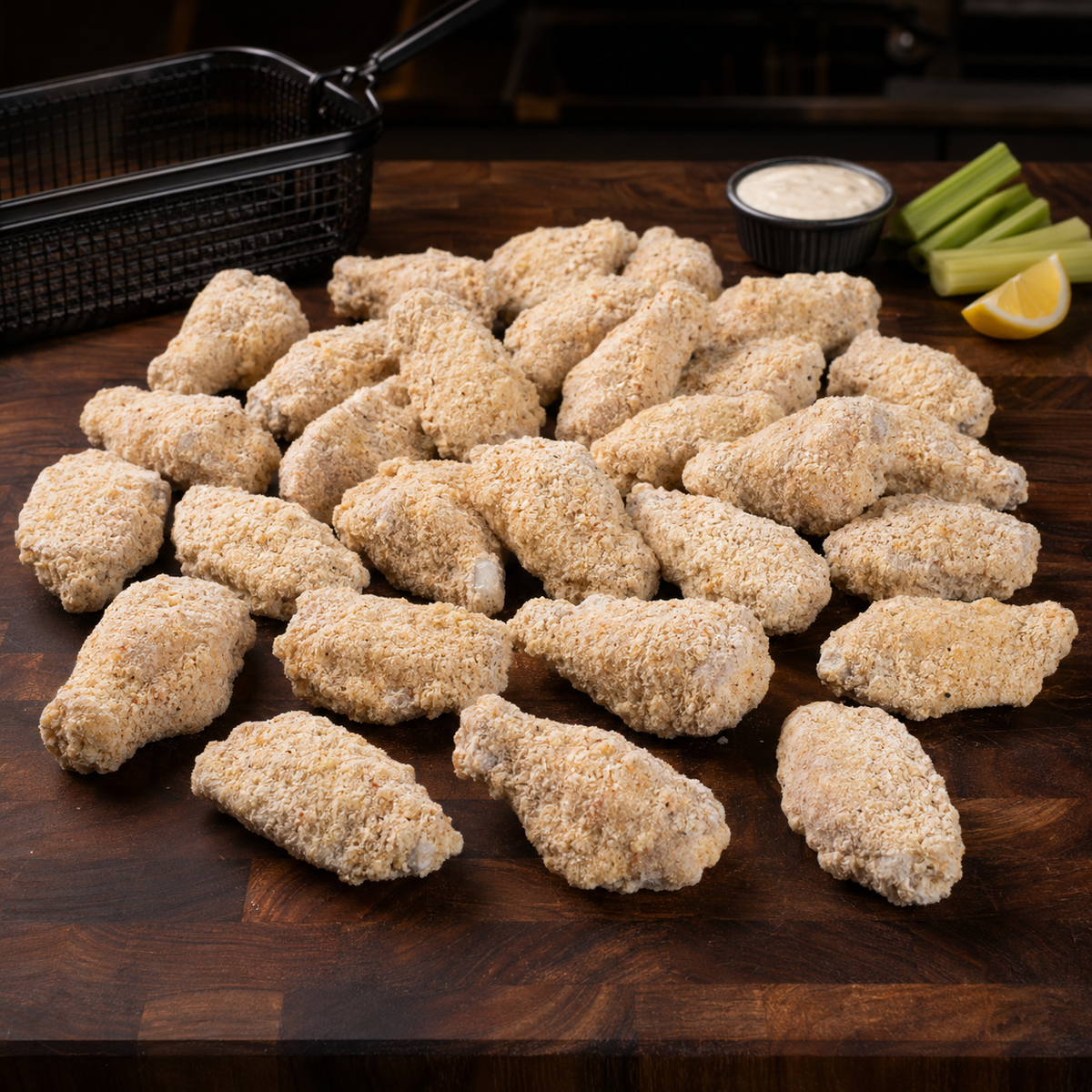 Halal Breaded Chicken Wings 5lbs Bulk Pack | Ready To Cook | Easy To Make |