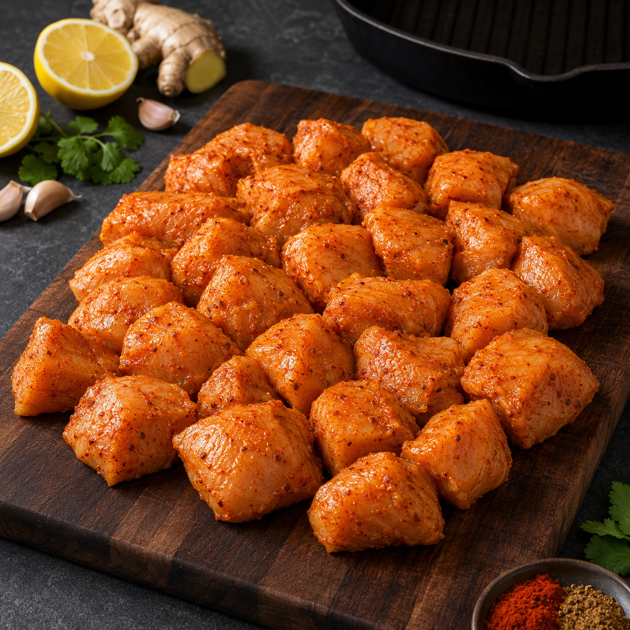 Halal Marinated Tikka Chicken Breast | Seasoned And Prepped | Ready To Cook |