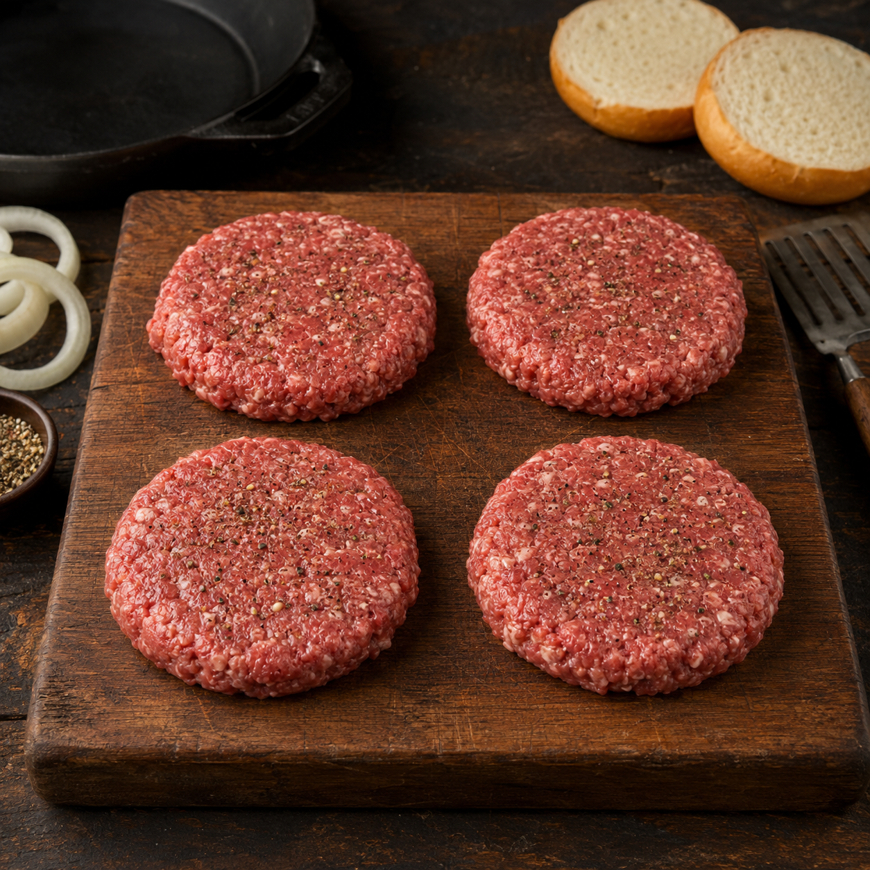 Halal Fresh Beef Burger Patties | Freshly Seasoned And Prepped | Ready To Cook |