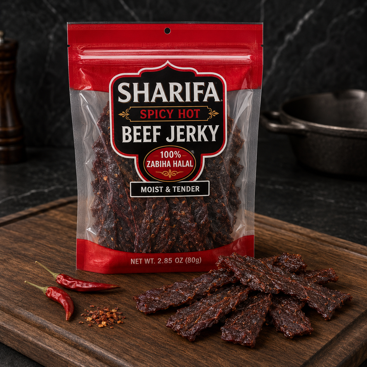 Sharifa Halal Spicy Hot Beef Jerky