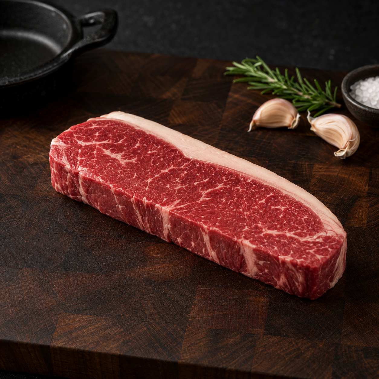 Halal New York Steak | Approx. 1lb | Sliced 1in Thick | Freshly Packaged | High Quality | 100% Zabiha Halal |