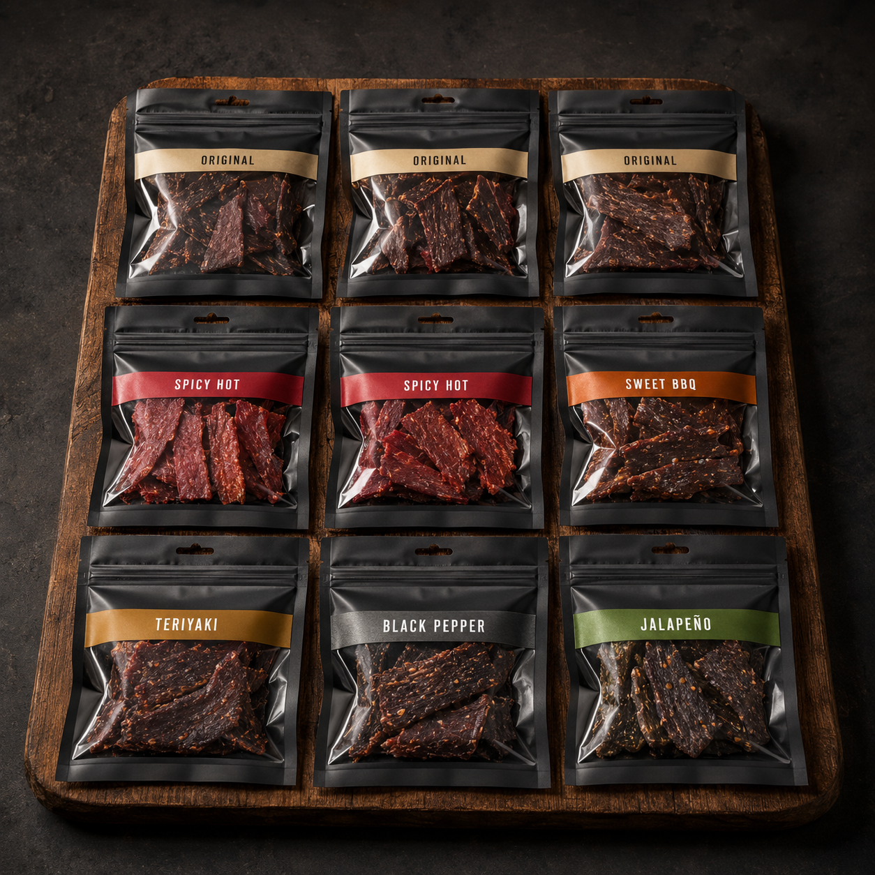 Jerk-tastic Jerky Crate: A Bounty of Delicious Meats | 9 Pack Bundle |
