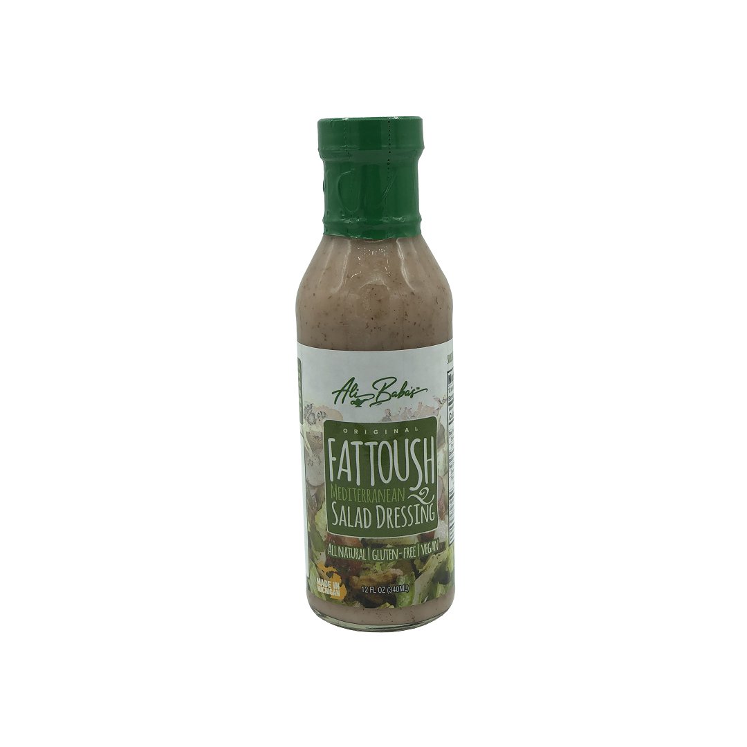 Alibaba's Original Fattoush Mediterranean Salad Dressing | All-Natural | Gluten Free | Approx. 12 fl oz. | - HalalWorldDepot