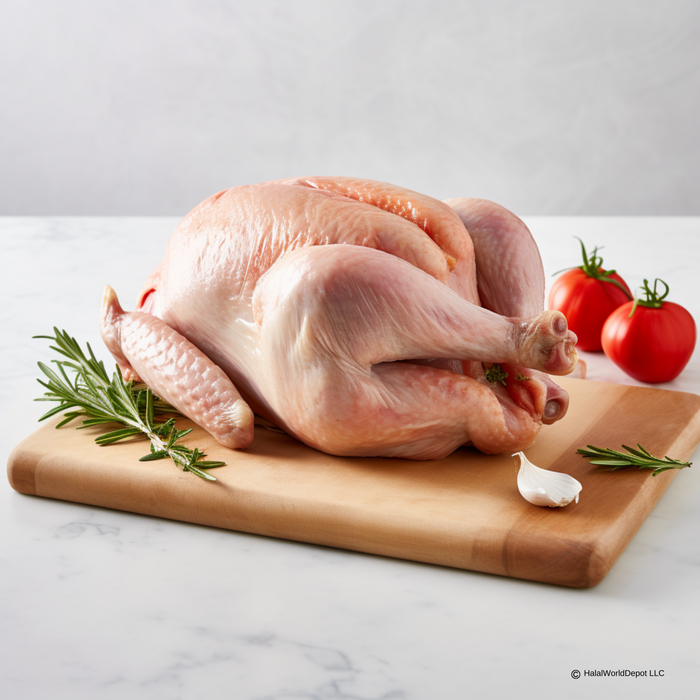 Skinless Whole Chicken | Approx. 2lb-3lb Chicken | 100% Zabiha Halal |