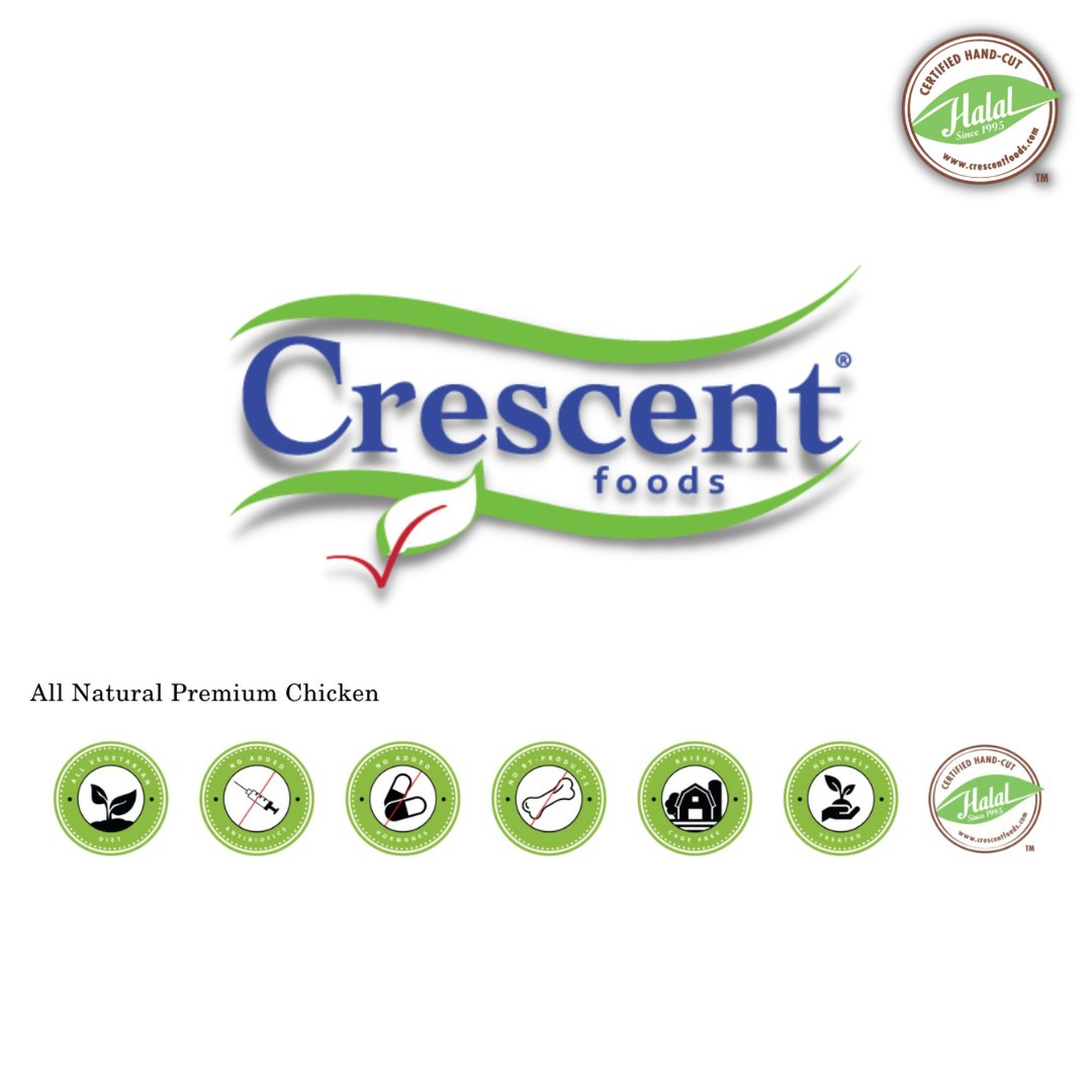 Crescent Foods Sundried Tomato and Basil Seasoned Breast | Approx. 1.5 lbs. | 3 pieces | Cage-Free | Antibiotic-Free | - HalalWorldDepot