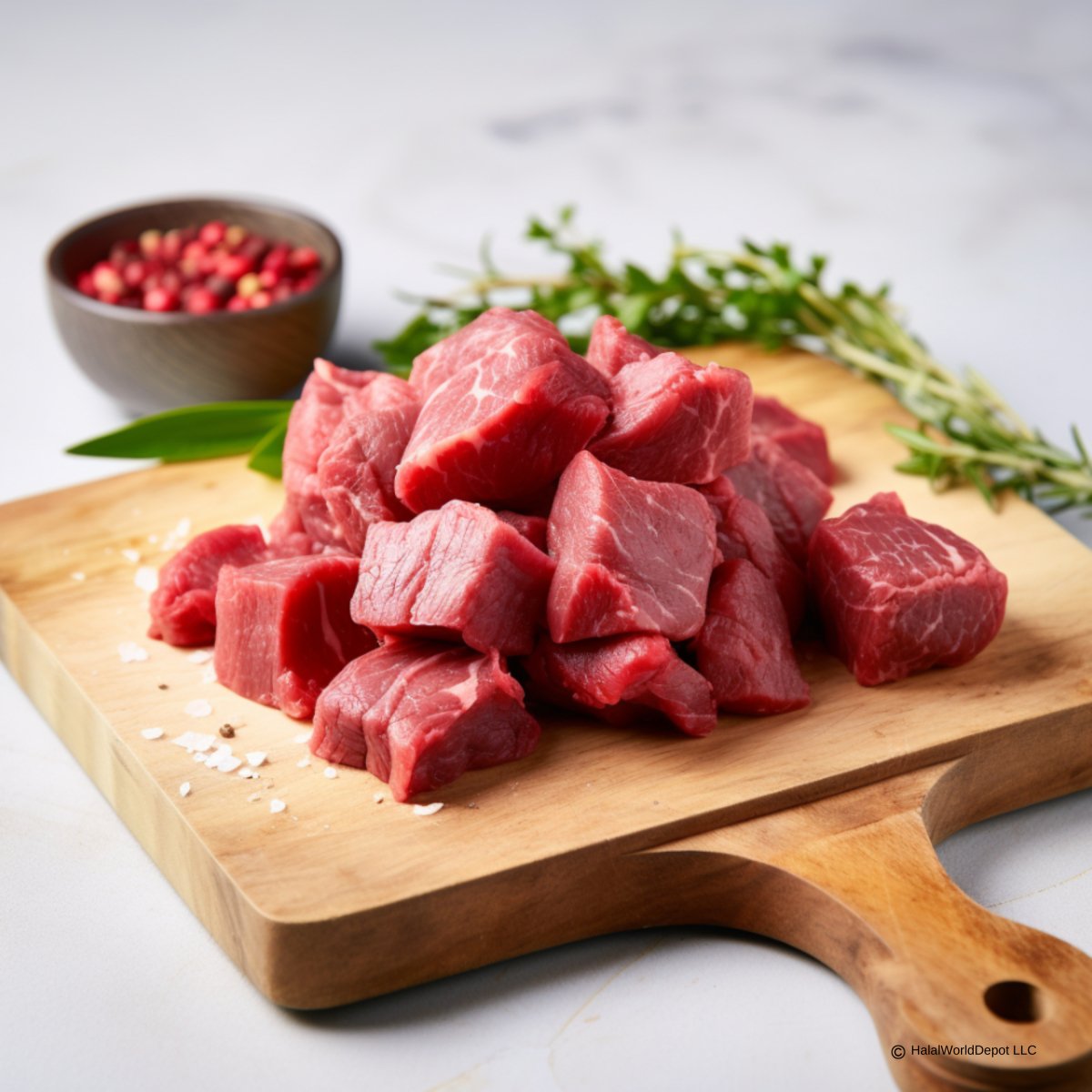 Halal Beef Cubes | Tender Cuts | Cut in Small/Medium Size Pieces | - HalalWorldDepot