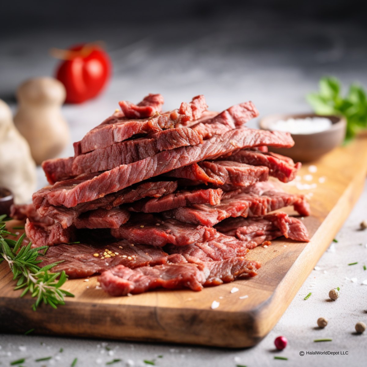 Halal Beef Shawarma | Approx 2lbs | Seasoned & Prepped | Ready To Cook | Packed Fresh | 100% Zabiha Halal | - HalalWorldDepot