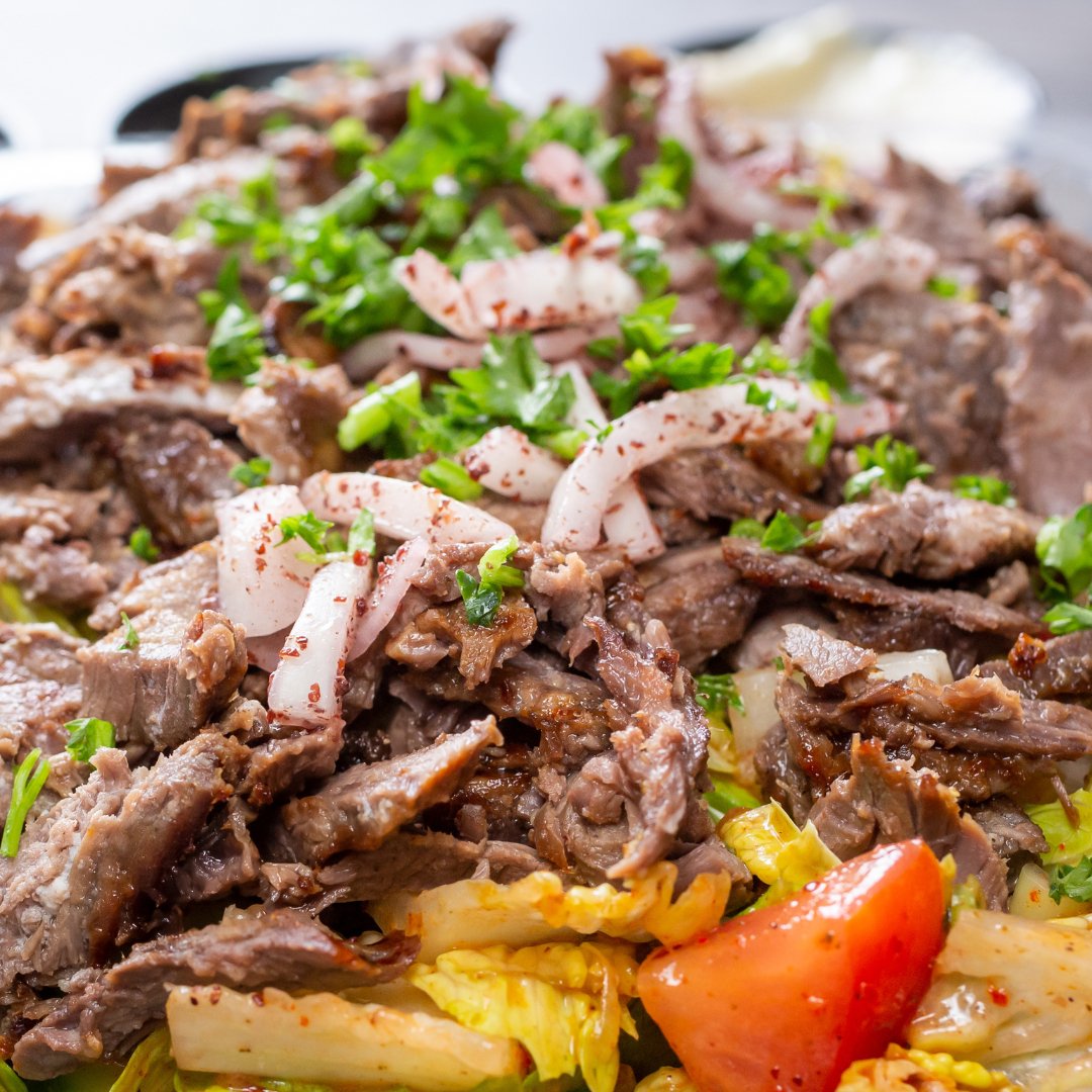 Halal Beef Shawarma | Approx 2lbs | Seasoned & Prepped | Ready To Cook | Packed Fresh | 100% Zabiha Halal | - HalalWorldDepot