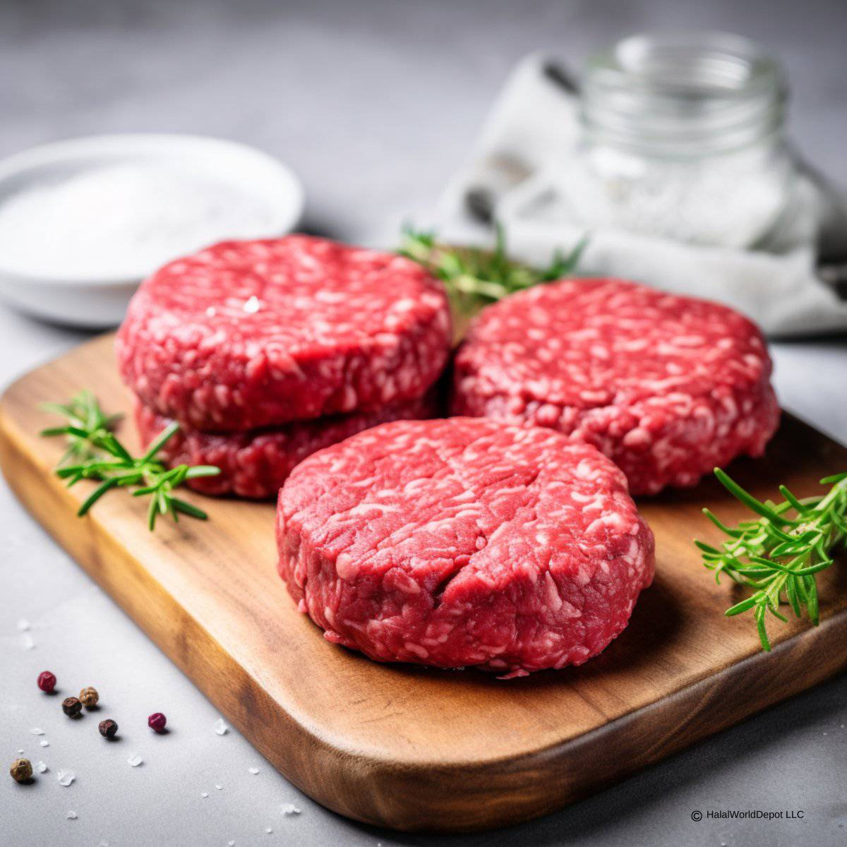 Halal Fresh Beef Burger Patties | Freshly Seasoned And Prepped | Ready To Cook | - HalalWorldDepot