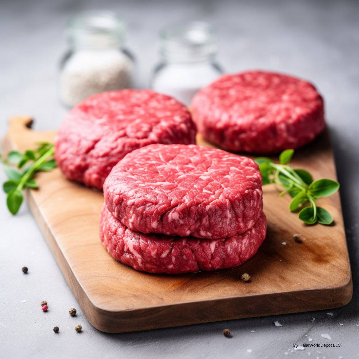 Halal Fresh Beef Burger Patties | Freshly Seasoned And Prepped | Ready To Cook | - HalalWorldDepot