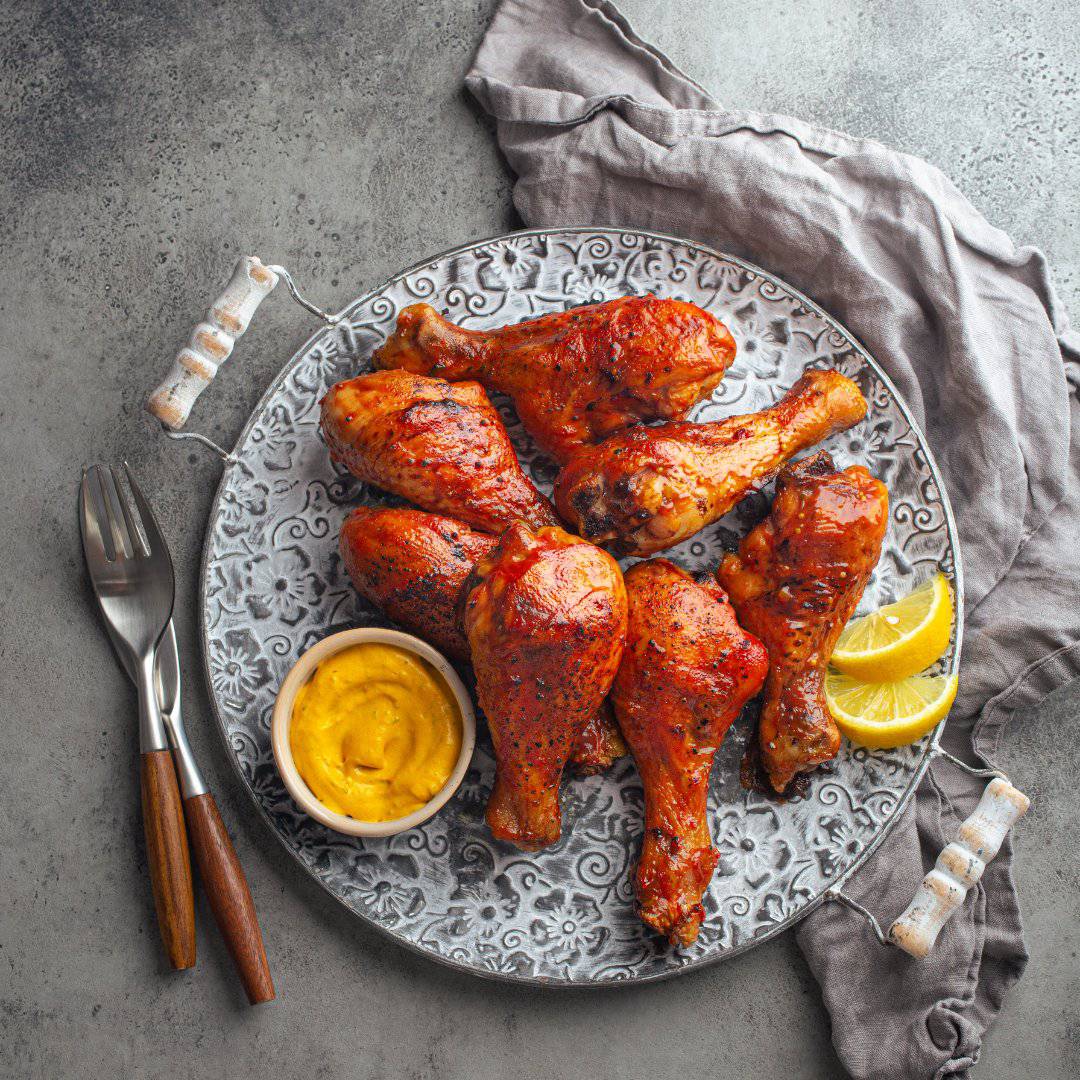 Halal Marinated Tandoori Chicken Drumsticks | Approx. 2lb | Seasoned And Prepped | Ready To Cook | 100% Zabiha Halal - HalalWorldDepot