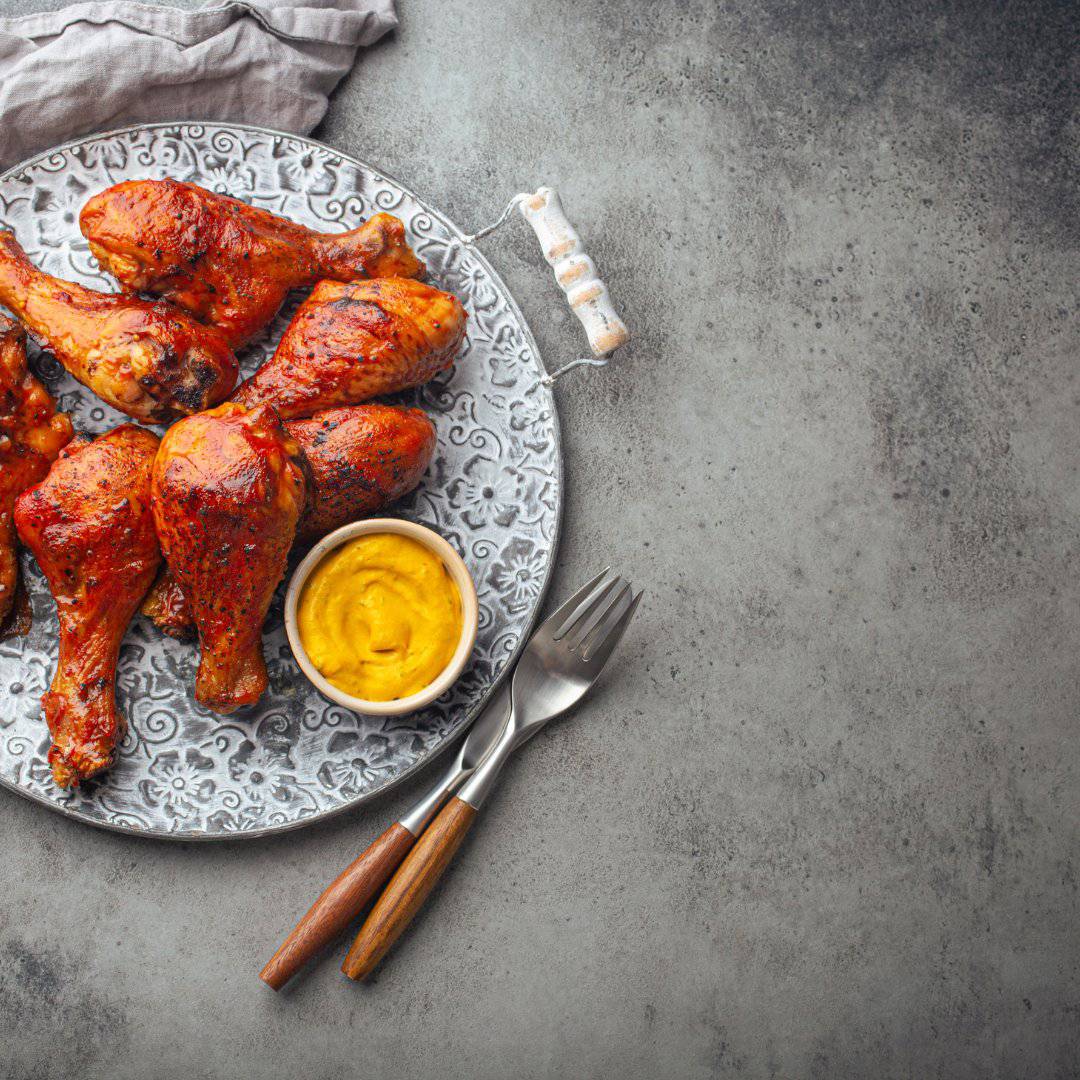 Halal Marinated Tandoori Chicken Drumsticks | Approx. 2lb | Seasoned And Prepped | Ready To Cook | 100% Zabiha Halal - HalalWorldDepot