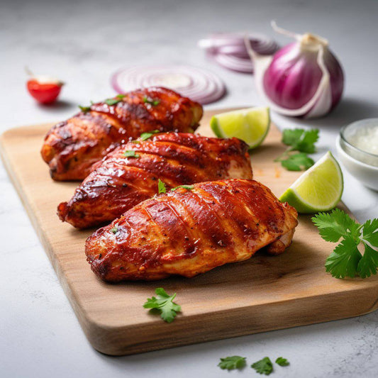 Halal Marinated Tikka Chicken Breast | Seasoned And Prepped | Ready To Cook | - HalalWorldDepot