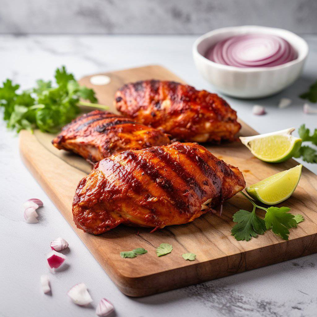 Halal Marinated Tikka Chicken Breast | Seasoned And Prepped | Ready To Cook | - HalalWorldDepot