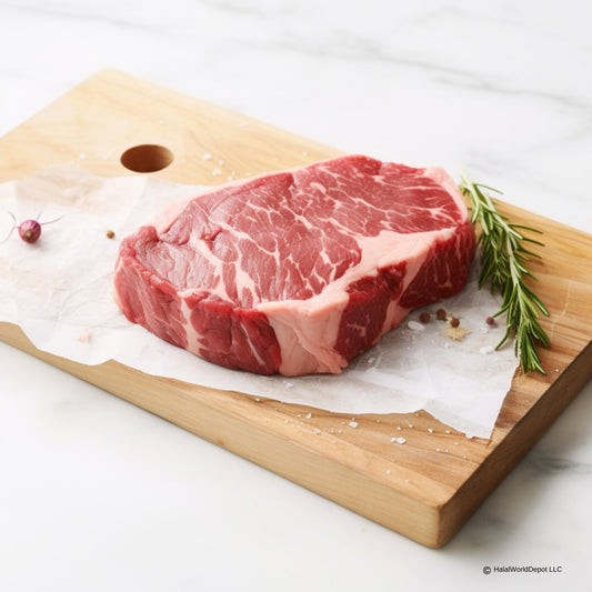 Halal Sirloin Steak | Approx. 1lb | Sliced 1in Thick | Freshly Packaged | High Quality | 100% Zabiha Halal | - HalalWorldDepot