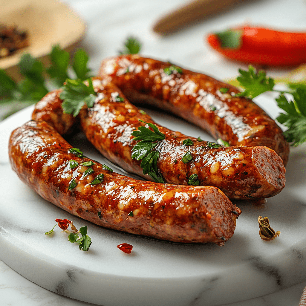 Halal Beef & Lamb Sujuk Sausage | Approx. 1lbs | Seasoned And Ready To Cook | 100% Zabiha Halal - HalalWorldDepot