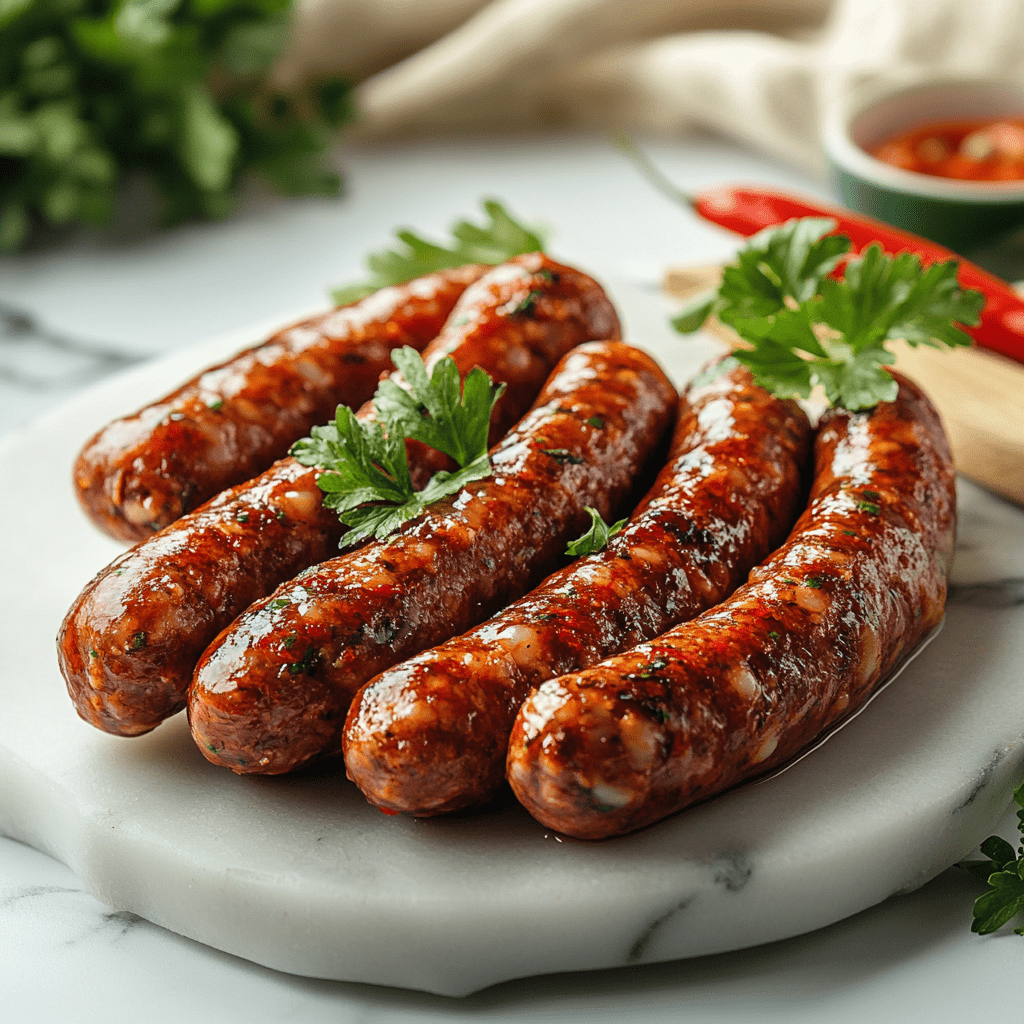 Halal Beef & Lamb Sujuk Sausage | Approx. 1lbs | Seasoned And Ready To Cook | 100% Zabiha Halal - HalalWorldDepot