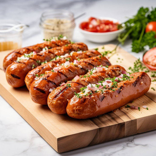 Sharifa Halal Beef Kielbasa with Jalapeños | Spicy Hot | Perfect For Grilling | - HalalWorldDepot