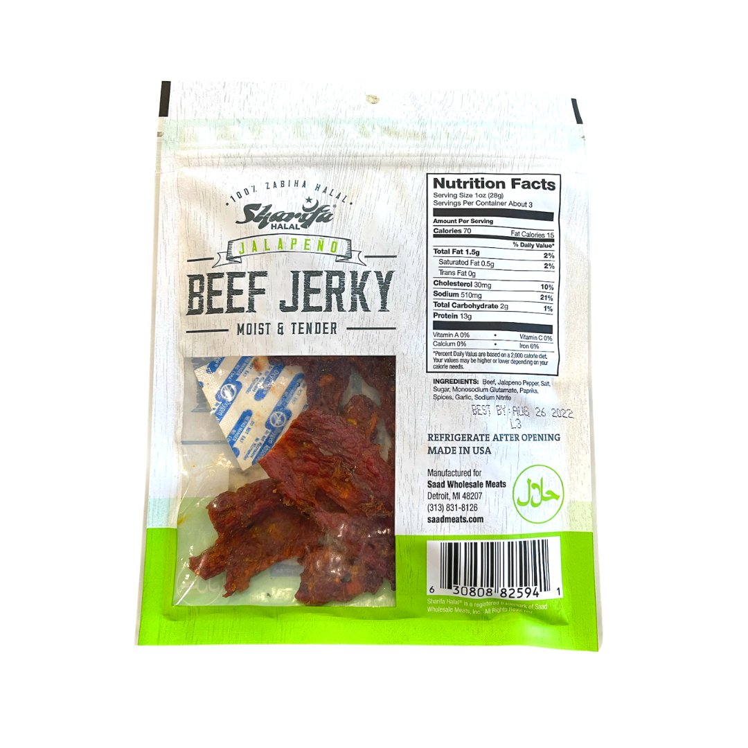 Spicy Kick: Sharifa Halal Jalapeno Beef Jerky - HalalWorldDepot