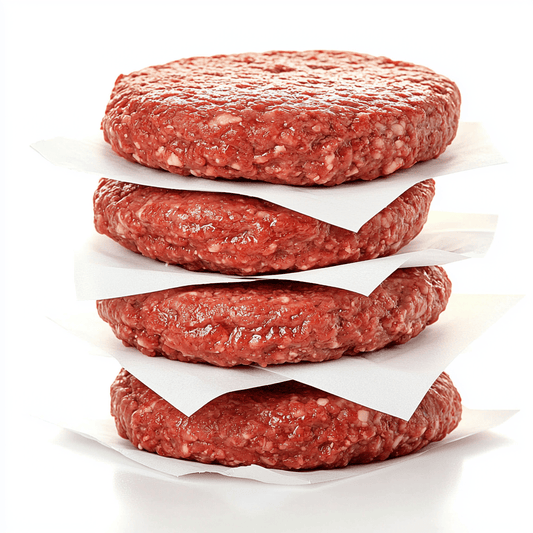 10lb Bulk Pack Halal Beef Burger Patties | Freshly Seasoned And Prepped | Ready To Cook | - HalalWorldDepot